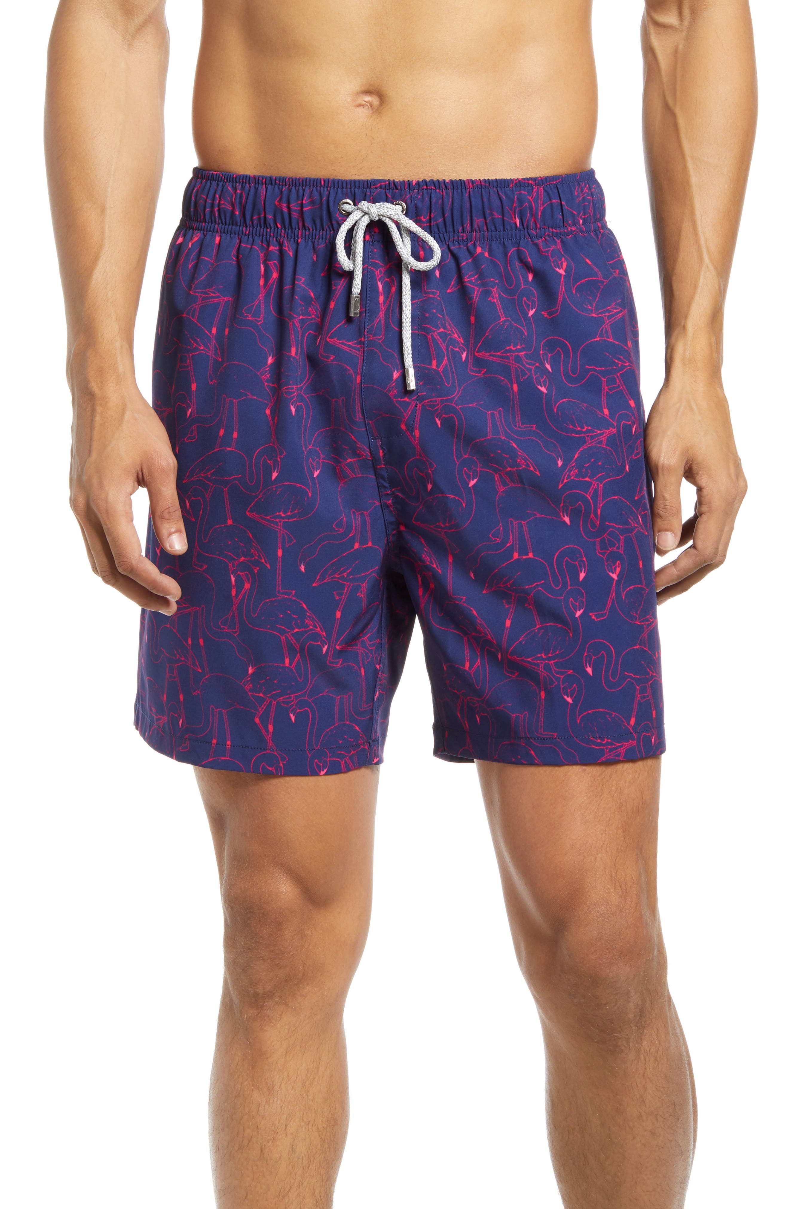 Flamingos Casual Summer Beach Board Shorts Pants for Men Teens 